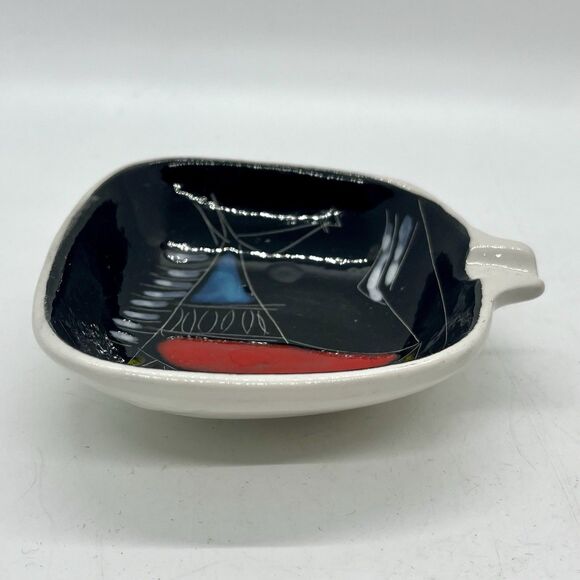 Vintage MCM Italy Ceramic Abstract Art Horse Ashtray 4” Fantoni Style - Picture 3 of 5